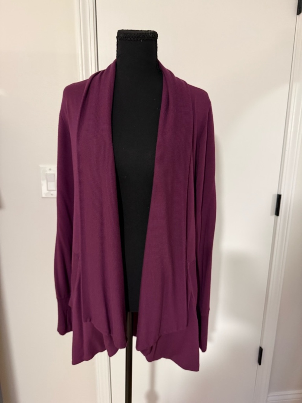 Athleta Open-Front Cardigan Sweater - Plum